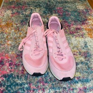 Adidas pink athletic sneakers